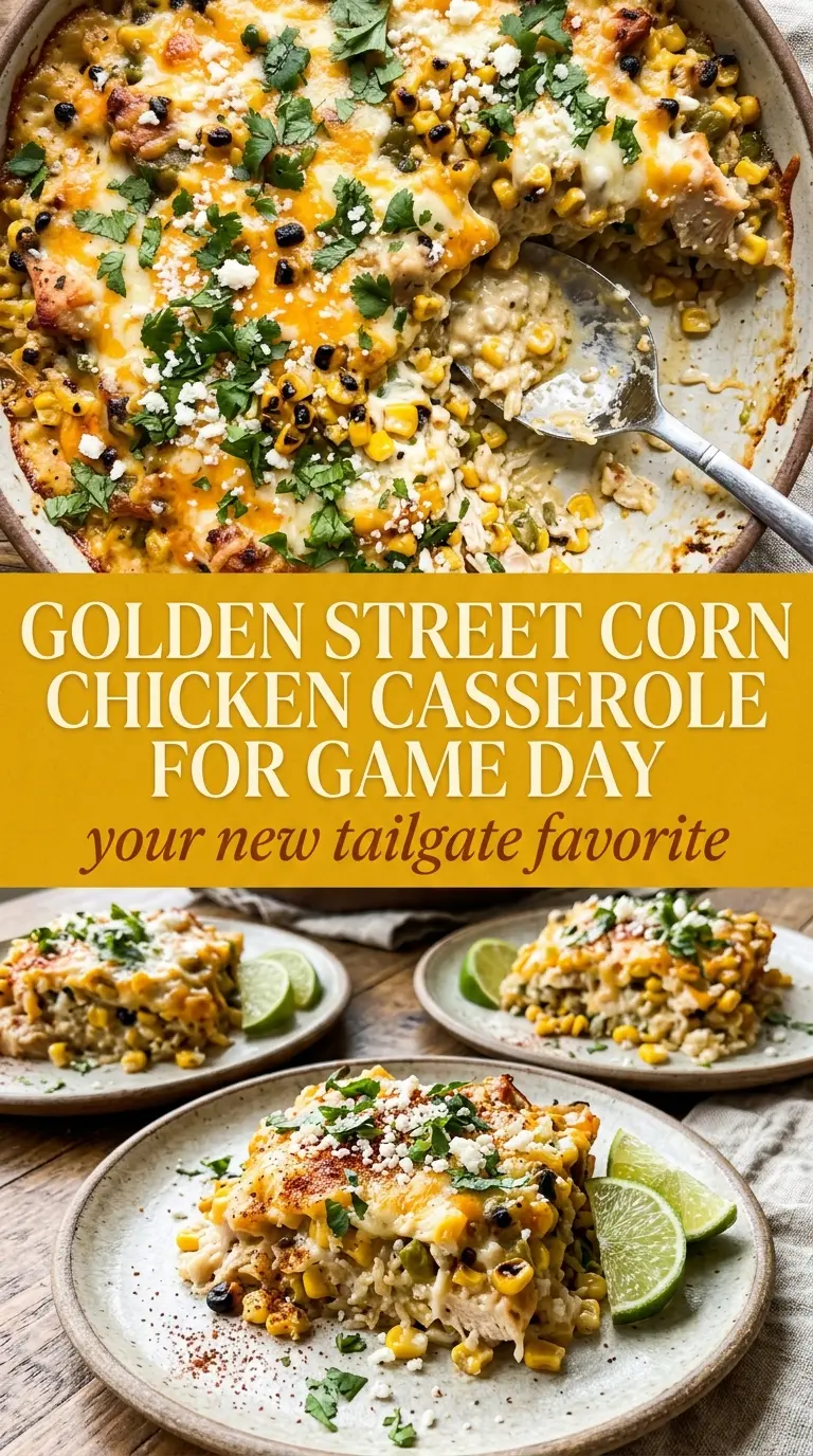 Street Corn Chicken Casserole creamy smoky tangy