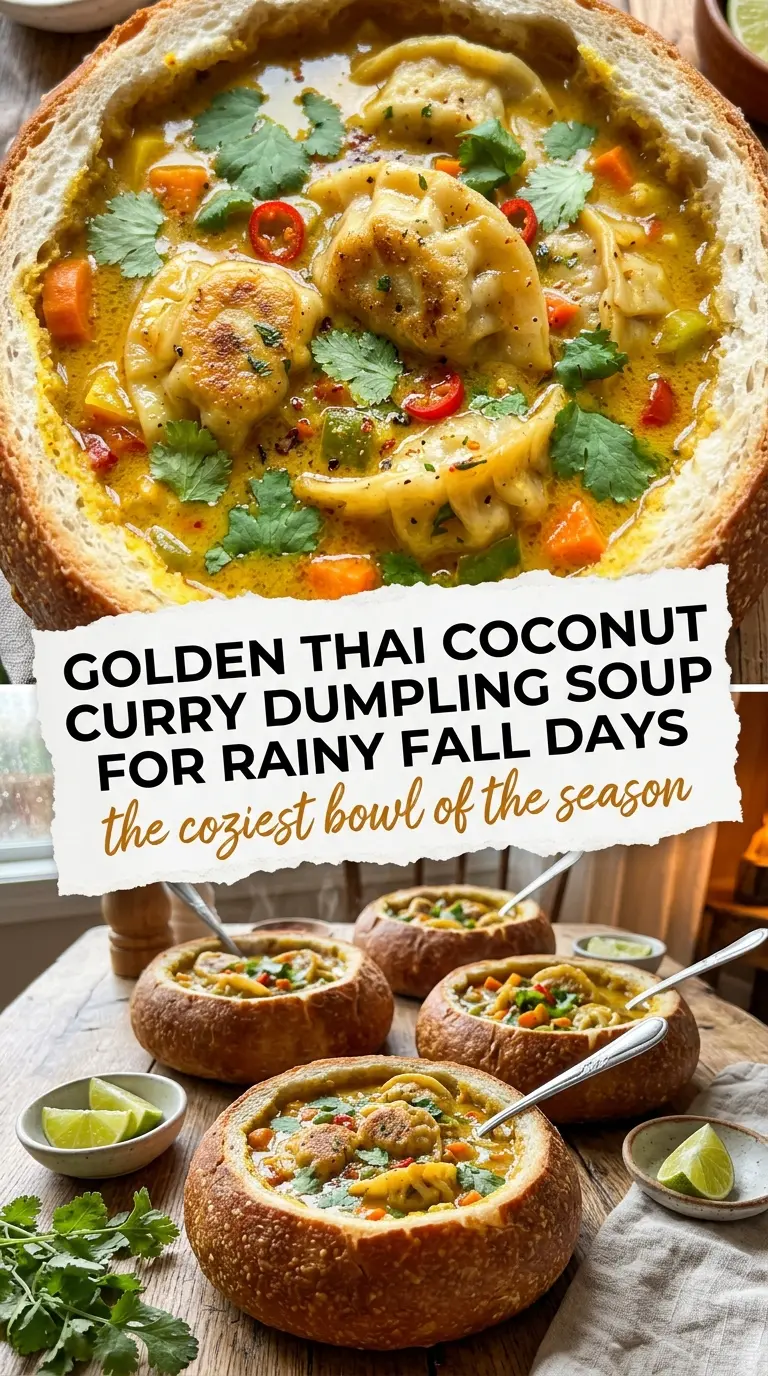 Thai Coconut Curry Dumpling Soup creamy fragrant