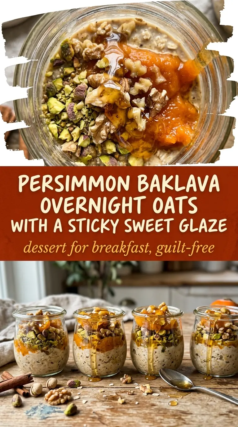 Baklava Overnight Oats creamy crunchy honey