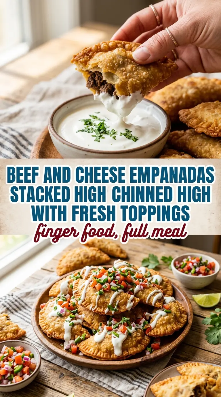 Beef and Cheese Empanadas crispy flaky golden