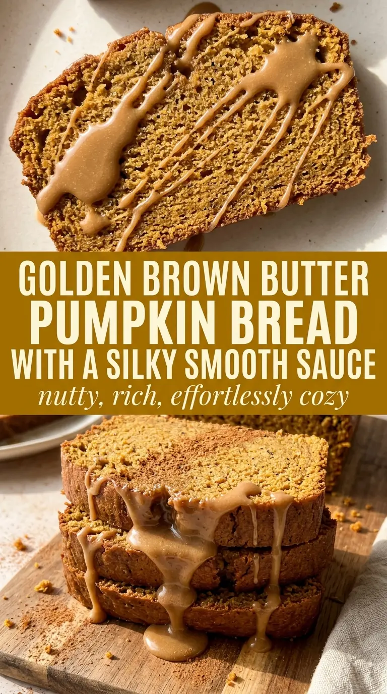 Brown Butter Pumpkin Bread moist spiced glaze