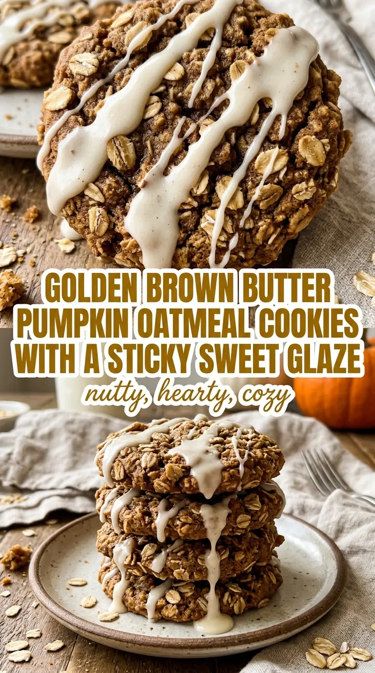 pumpkin oatmeal cookies chewy golden brown butter aroma