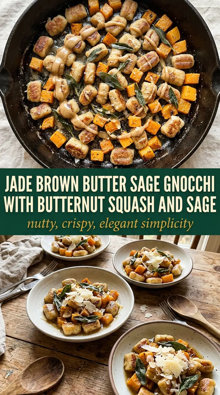 Brown Butter Sage Gnocchi With Butternut Squash savory caramelized