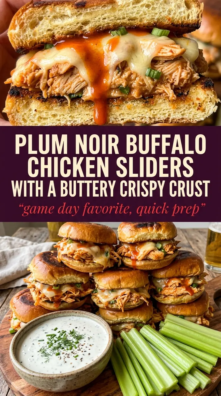 Buffalo Chicken Sliders spicy cheesy baked
