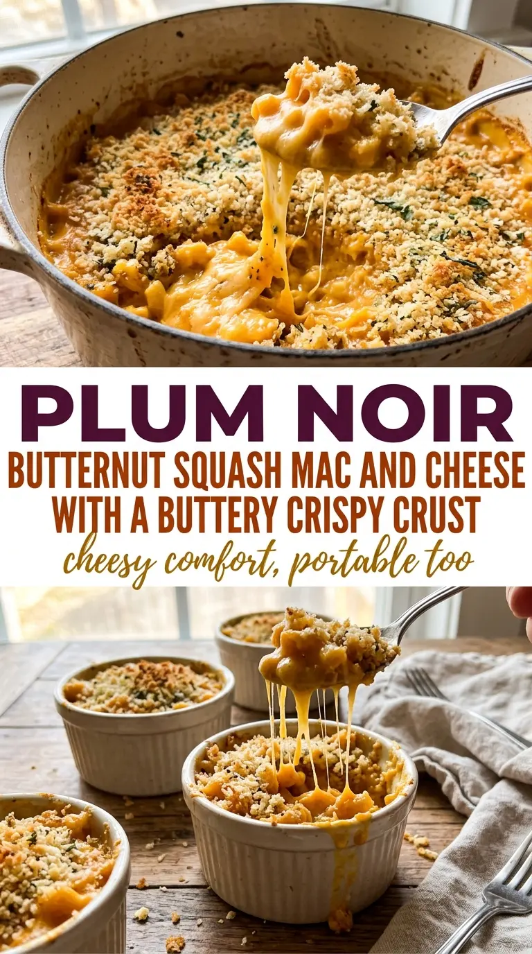 butternut squash mac and cheese creamy orange cheesy bubbling