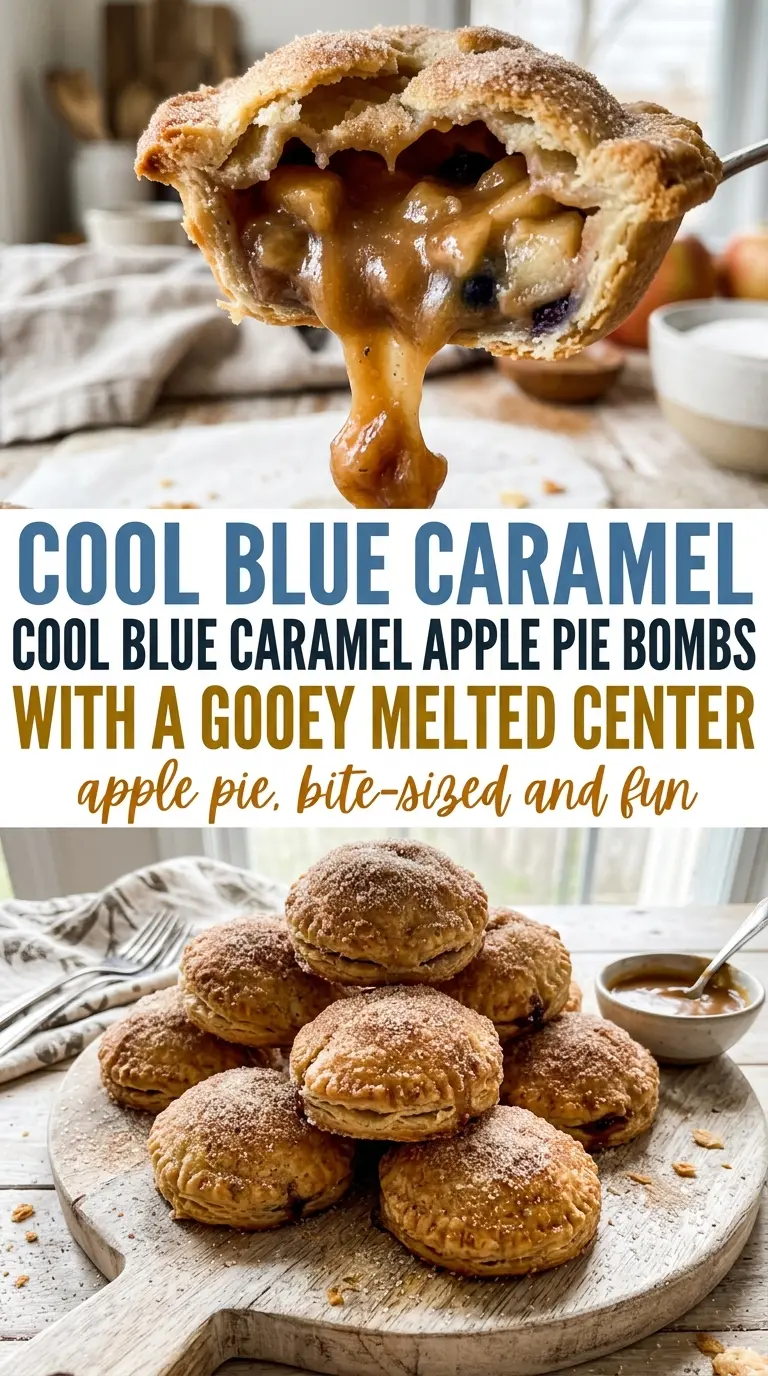 Caramel Apple Pie Bombs gooey cinnamon-sugar