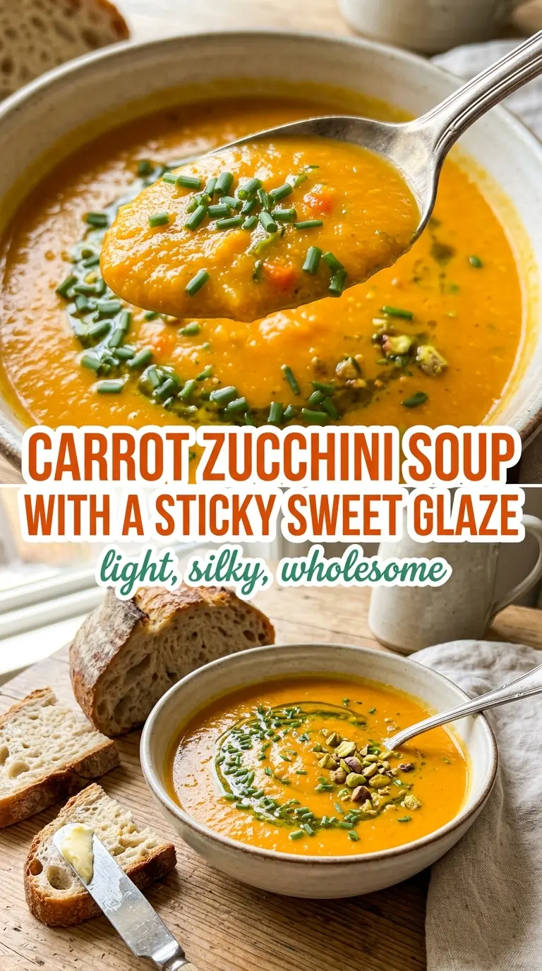 carrot zucchini soup smooth vibrant creamy texture