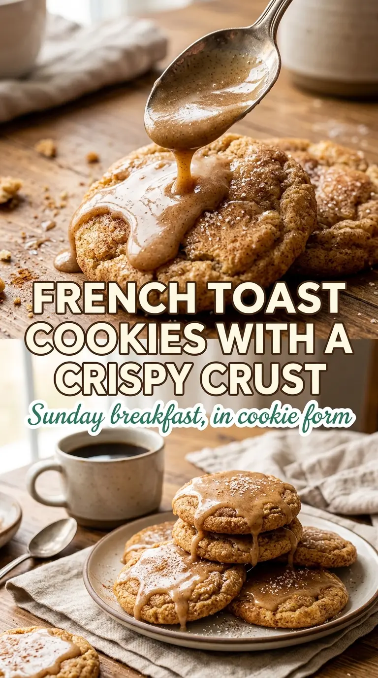 Chewy French toast cookies maple cinnamon