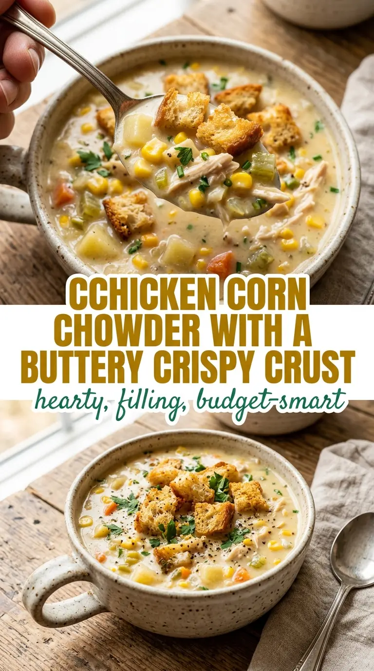chicken corn chowder creamy golden hearty bowl