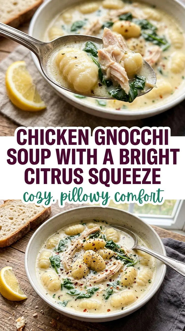 Chicken Gnocchi Soup creamy tender spinach