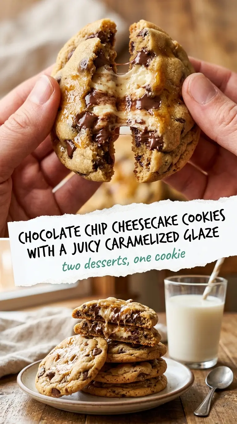 chocolate chip cheesecake cookies gooey chocolate soft centers