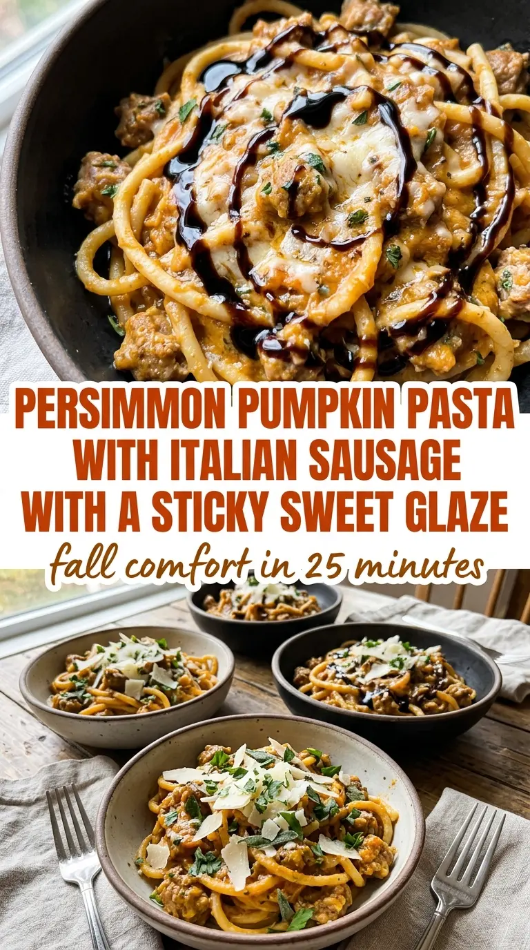 Creamy Pumpkin Pasta With Italian Sausage silky savory balsamic