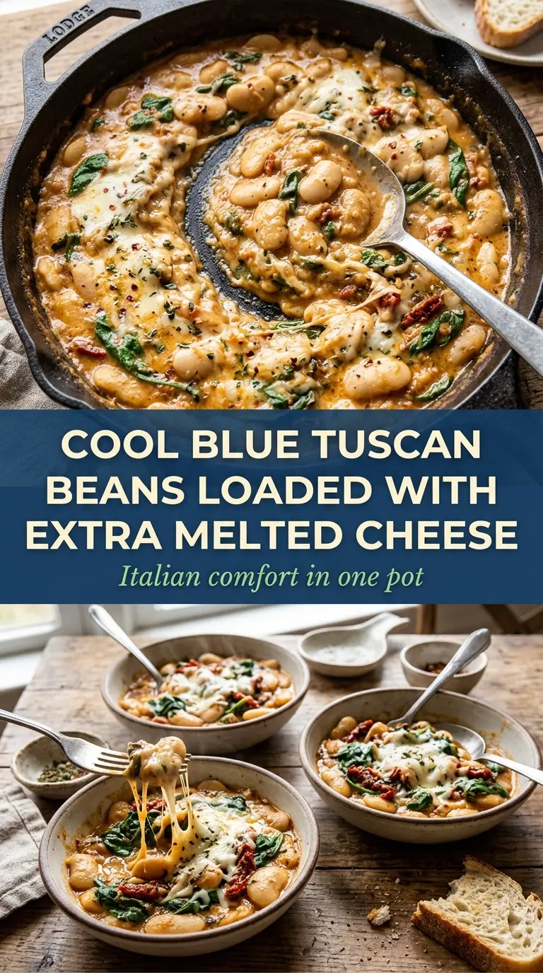 Tuscan butter beans spinach sun-dried tomato rich colorful
