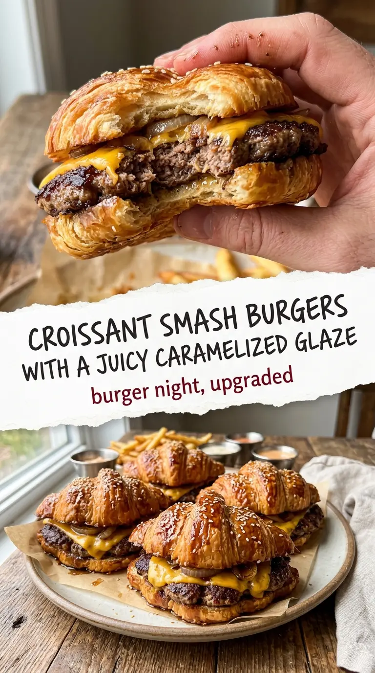 Croissant Smash Burgers buttery crispy