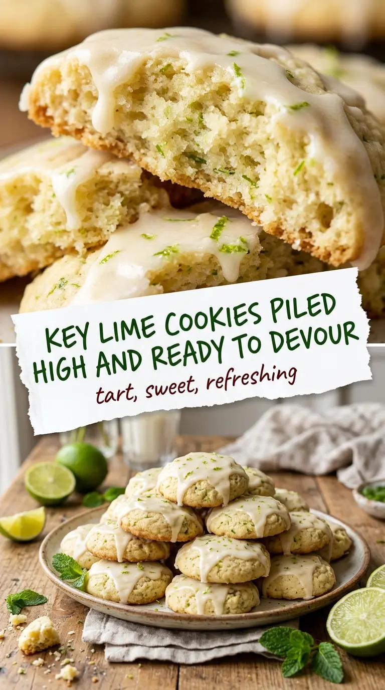 Easy Key Lime Cookies With Lime Glaze soft citrus cookies