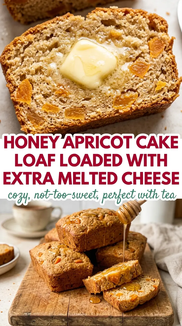 Honey apricot mini cake loaf tender crumb golden apricots