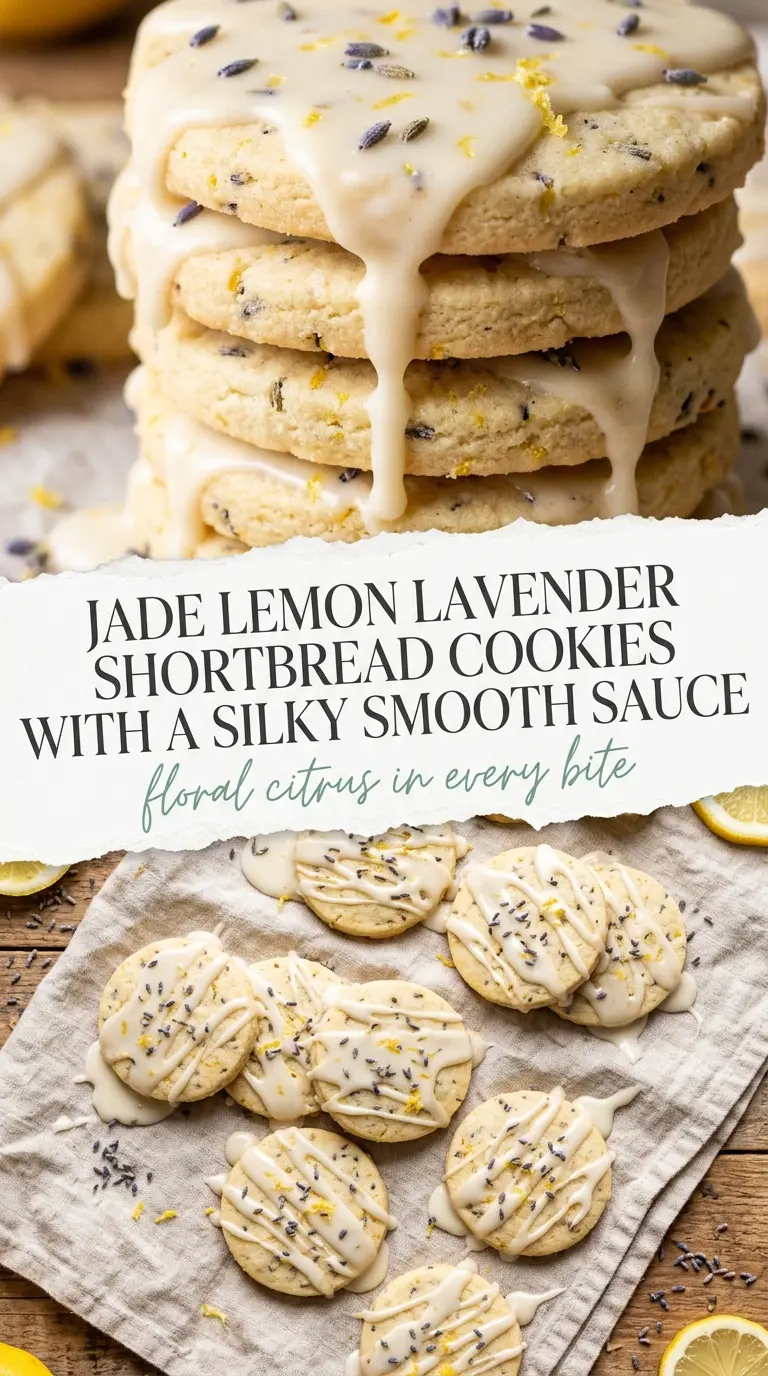 lemon lavender shortbread cookies delicate icing buttery crumb