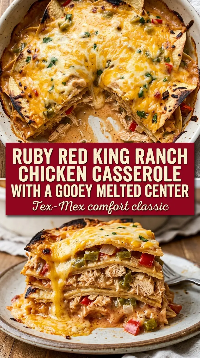 King Ranch Chicken Casserole cheesy Tex-Mex layered
