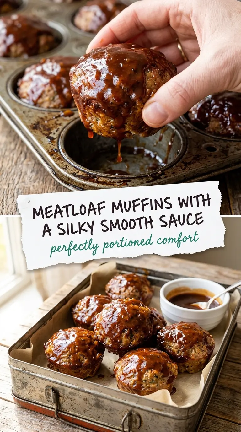 meatloaf muffins glossy glaze individual juicy portions