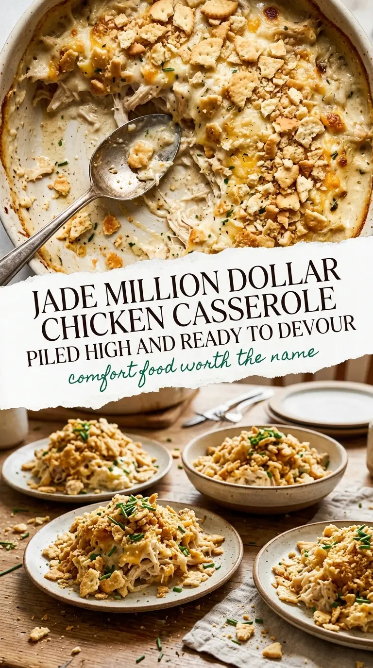 Million Dollar Chicken Casserole creamy cheesy cracker-topped