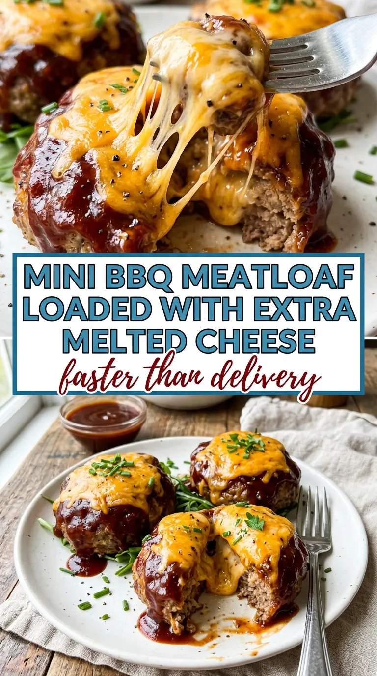 mini BBQ meatloaf glossy smoky glaze bite-size portions