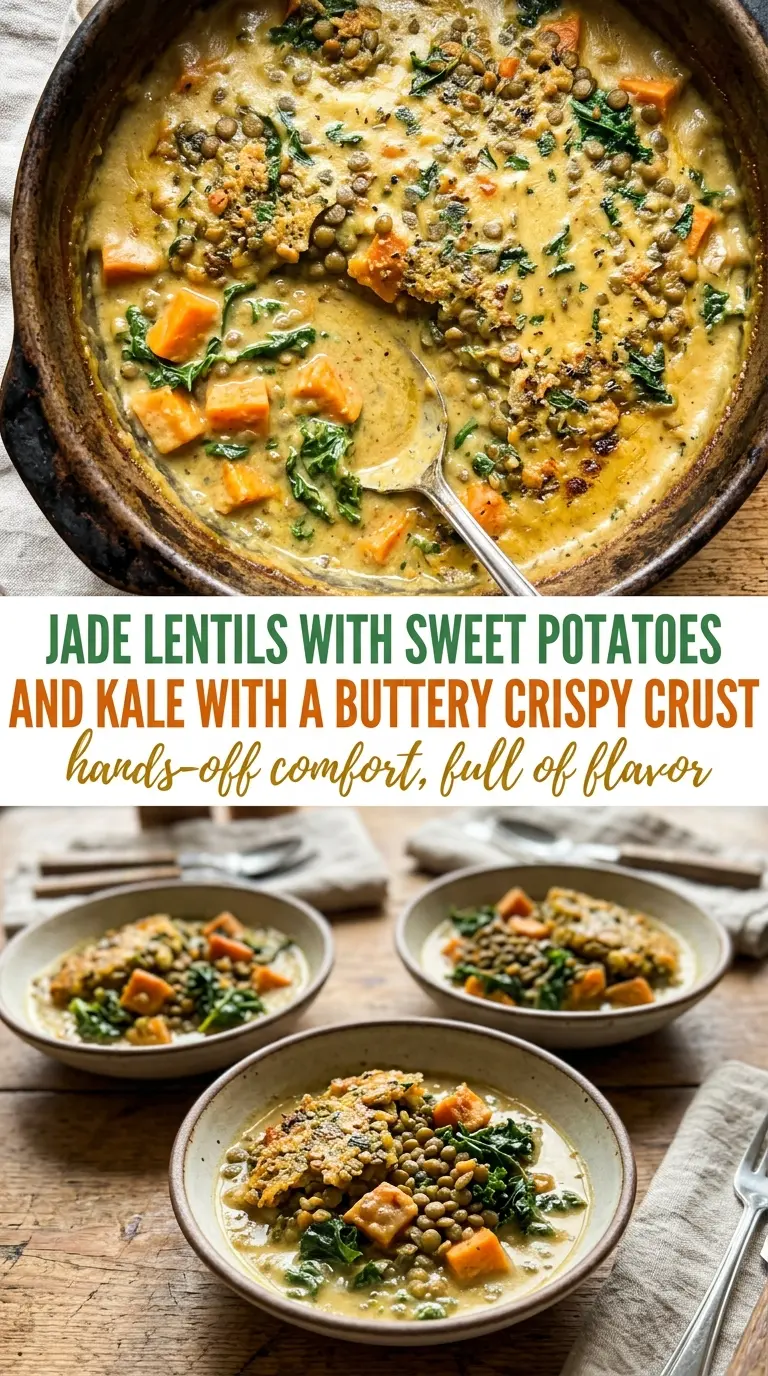 creamy lentils sweet potatoes kale rustic colorful hearty