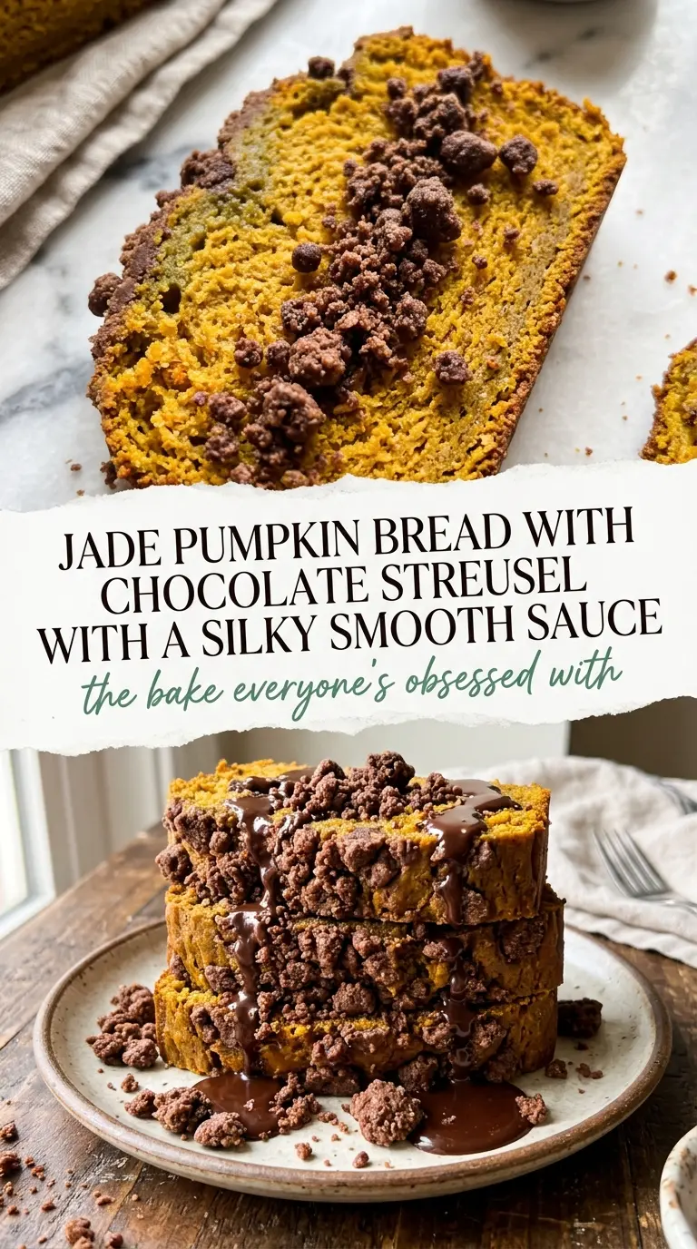 pumpkin bread chocolate streusel moist crumbly topping