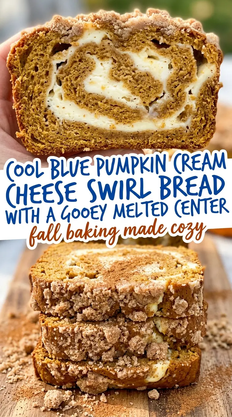 pumpkin cream cheese swirl bread streusel topping