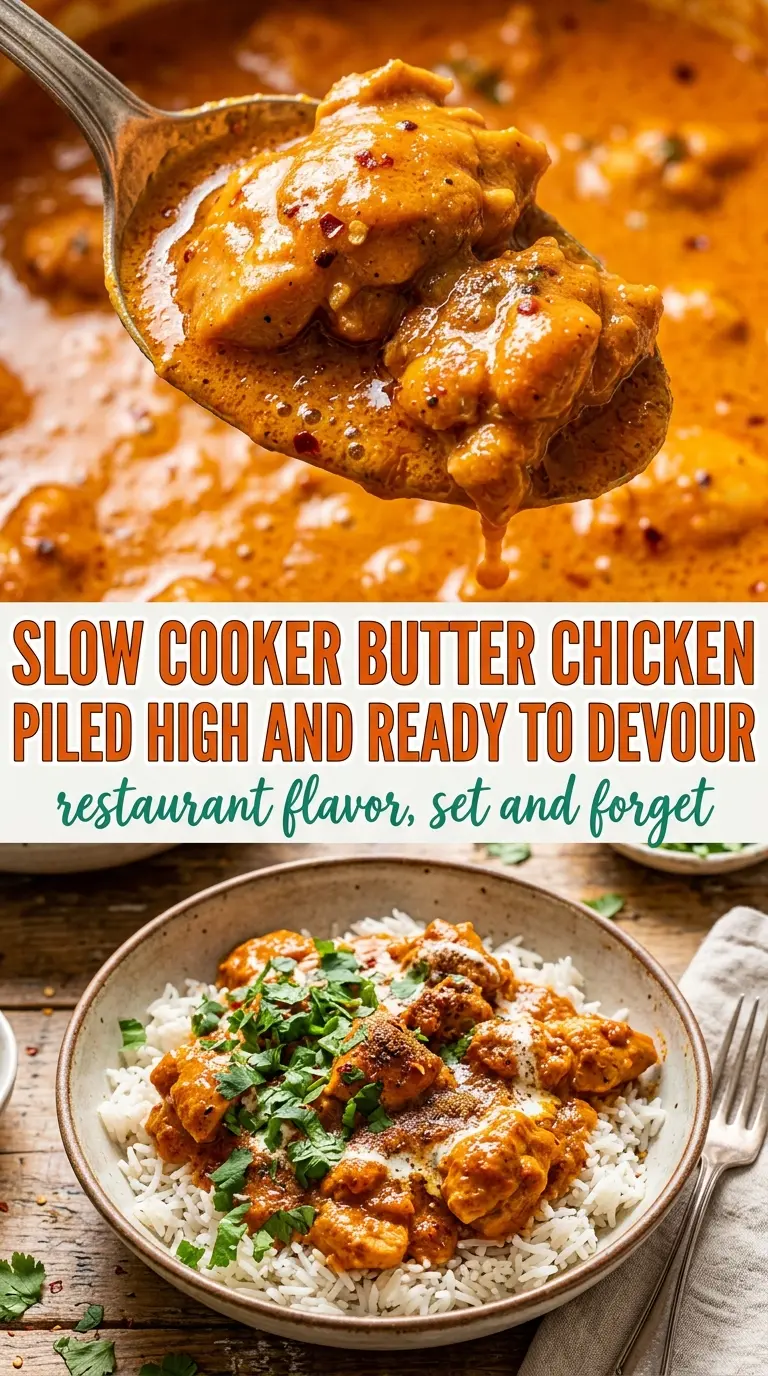 Slow Cooker Butter Chicken creamy tomato sauce