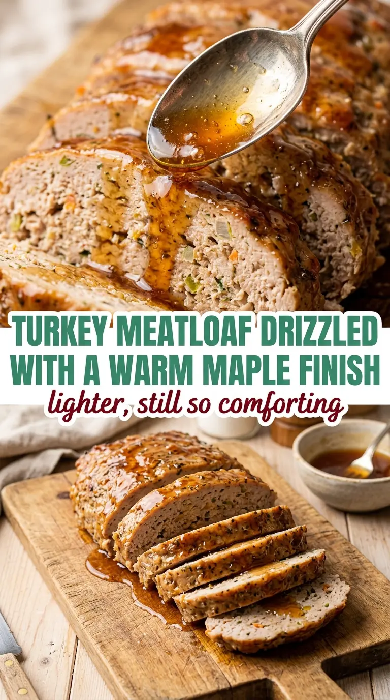 Turkey Meatloaf With Ketchup Glaze, moist glazed, family-style
