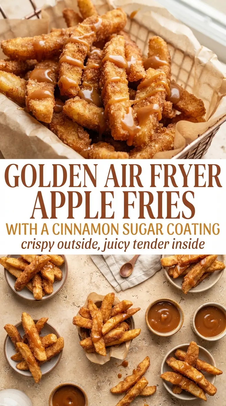 Air Fryer Apple Fries crisp cinnamon sugar