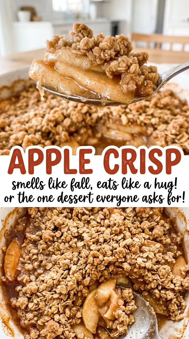 Apple crisp bubbling cinnamon apples