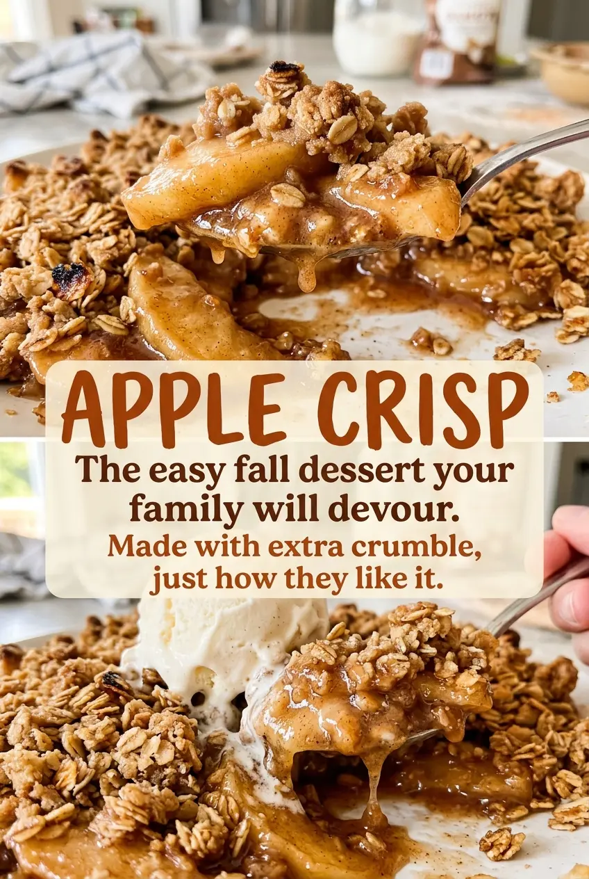 Apple crisp golden oat topping