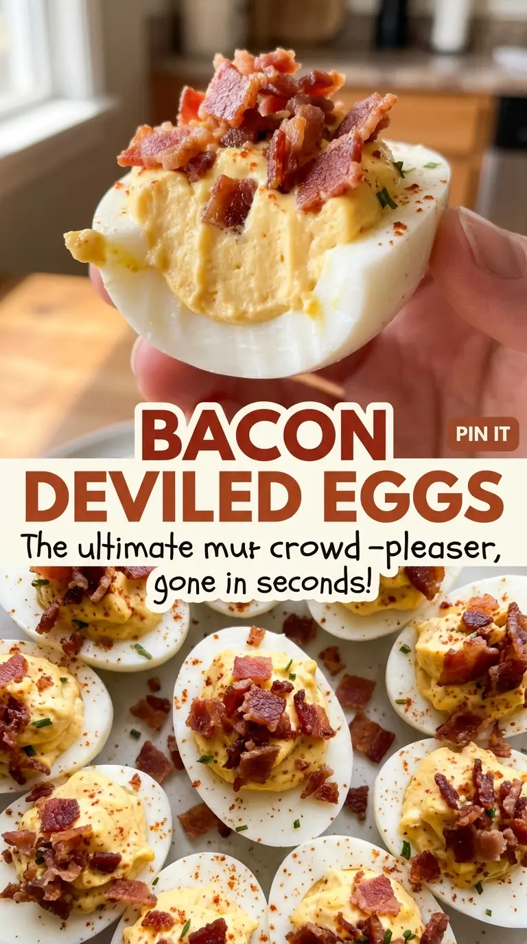 Bacon Deviled Eggs smooth creamy filling
