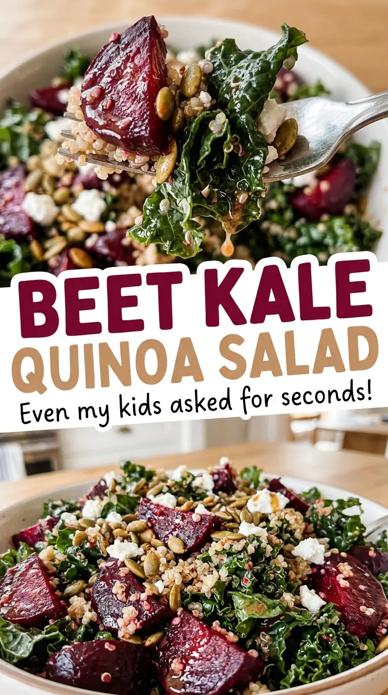Beet Kale Quinoa Salad hearty colorful bowl