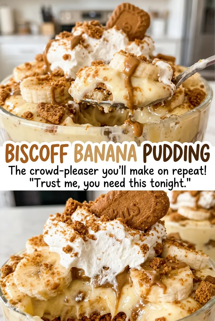 Biscoff Banana Pudding creamy layered dessert