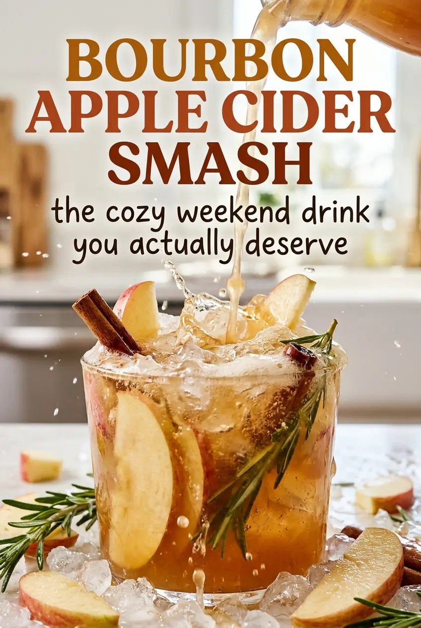 Bourbon Apple Cider Smash sage apple