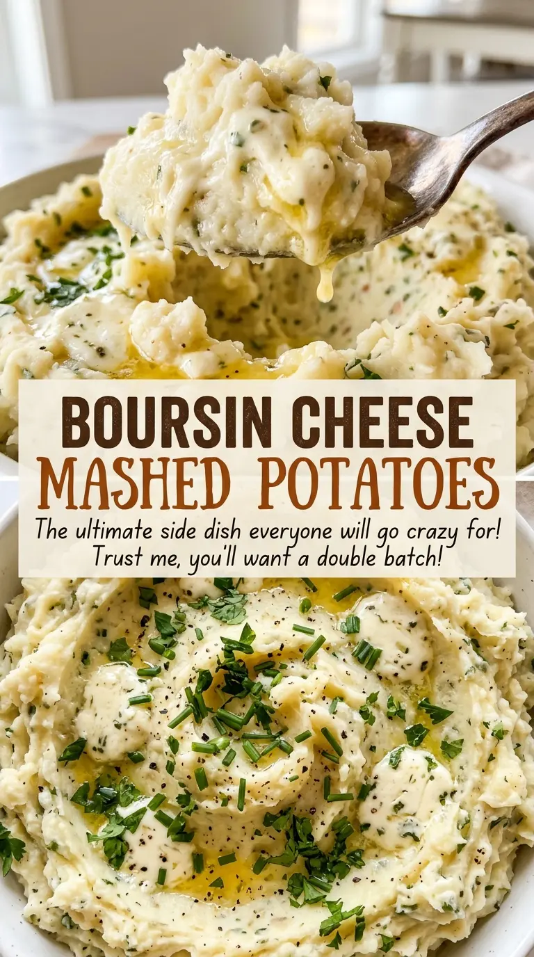 Boursin Cheese Mashed Potatoes creamy buttery mash