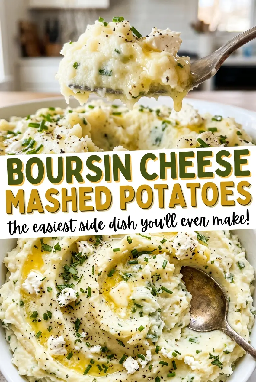Boursin Cheese Mashed Potatoes creamy herbed mash