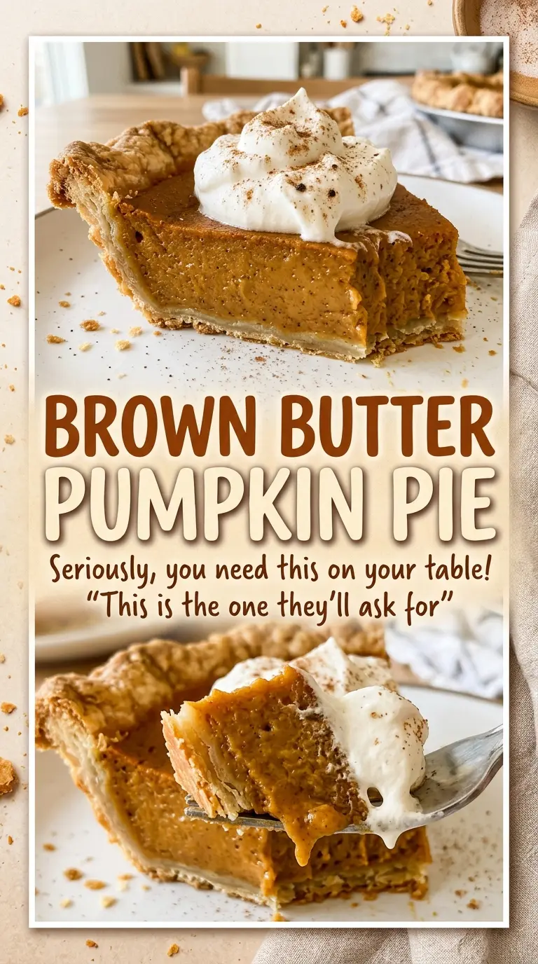 Brown Butter Pumpkin Pie spiced custard