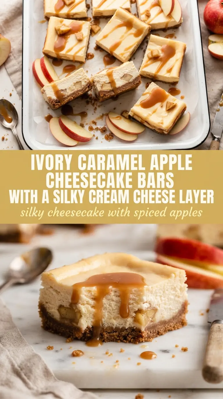 Caramel Apple Cheesecake Bars creamy cinnamon caramel
