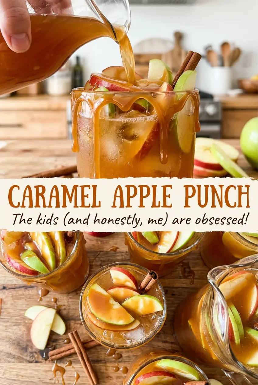 Caramel Apple Punch chilled and fizzy