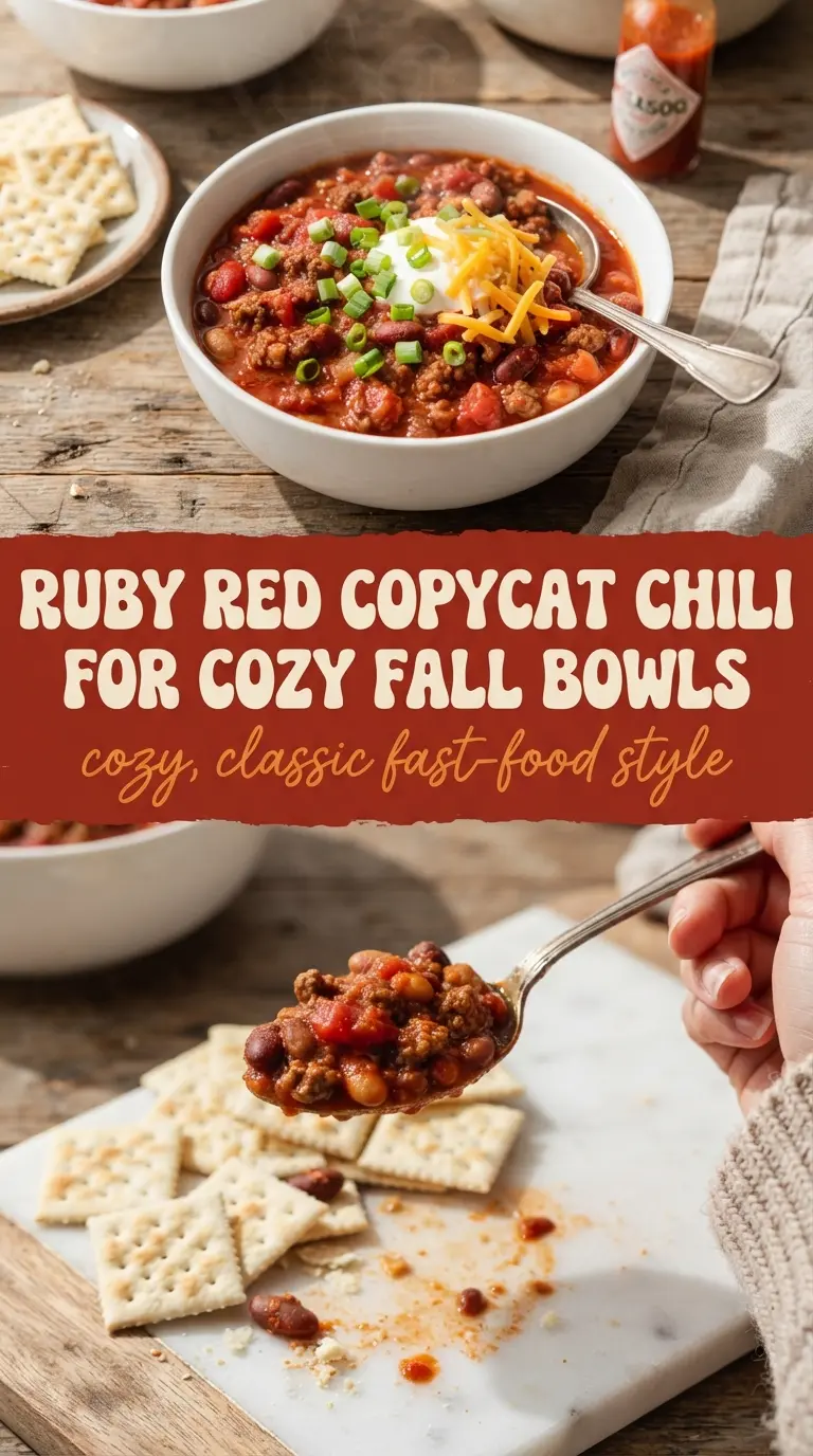 Copycat Wendy's Chili hearty, thick, beefy