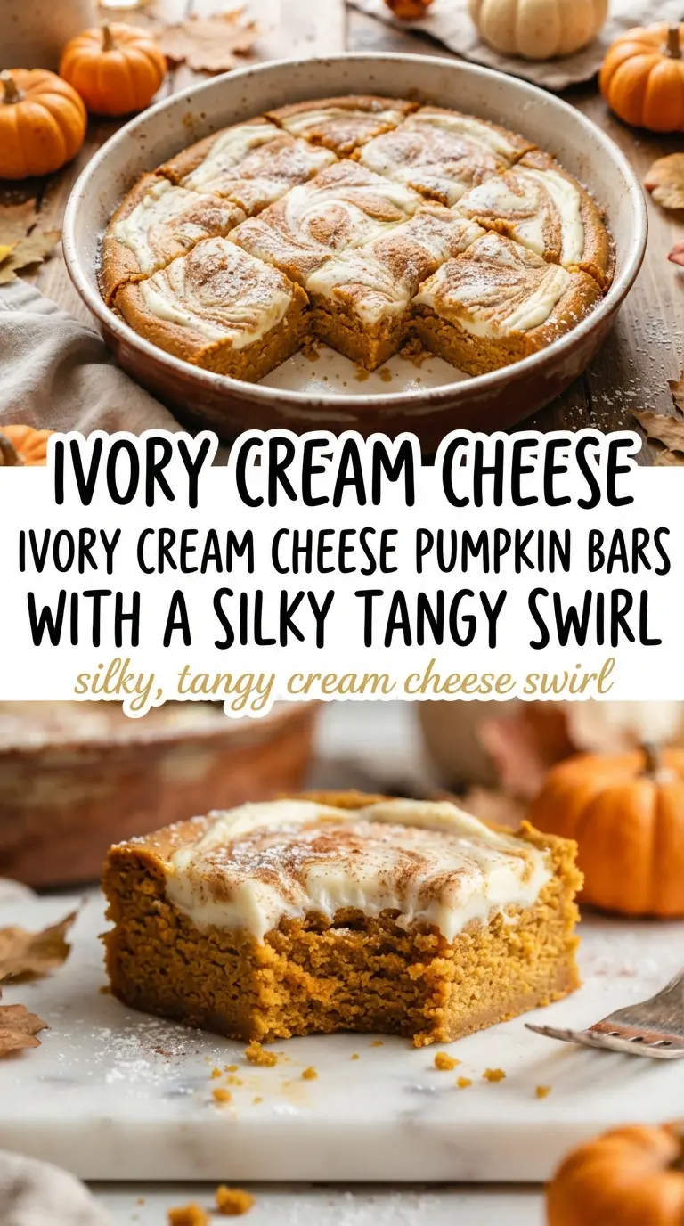 Cream Cheese Pumpkin Bars soft pumpkin swirl creamy dessert