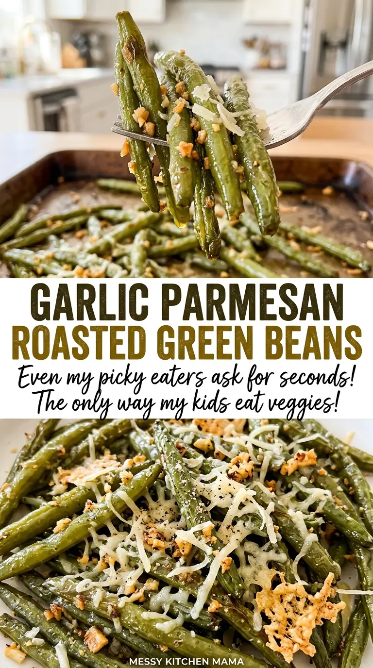 Garlic Parmesan Roasted Green Beans savory side