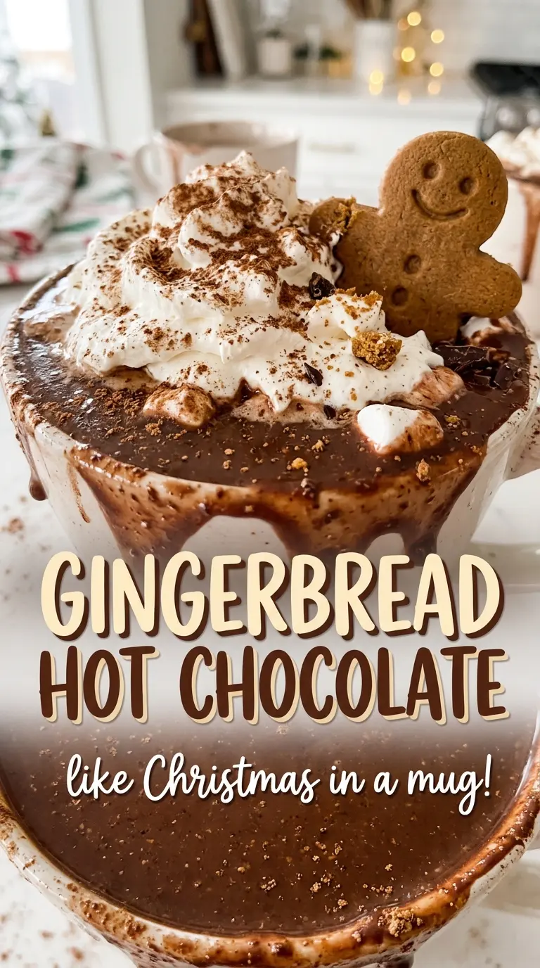 Gingerbread Hot Chocolate rich and spiced