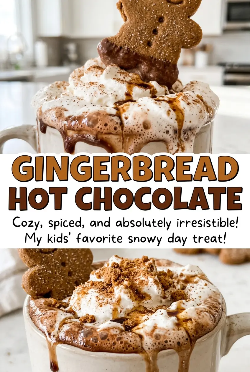 Gingerbread Hot Chocolate with warm spices