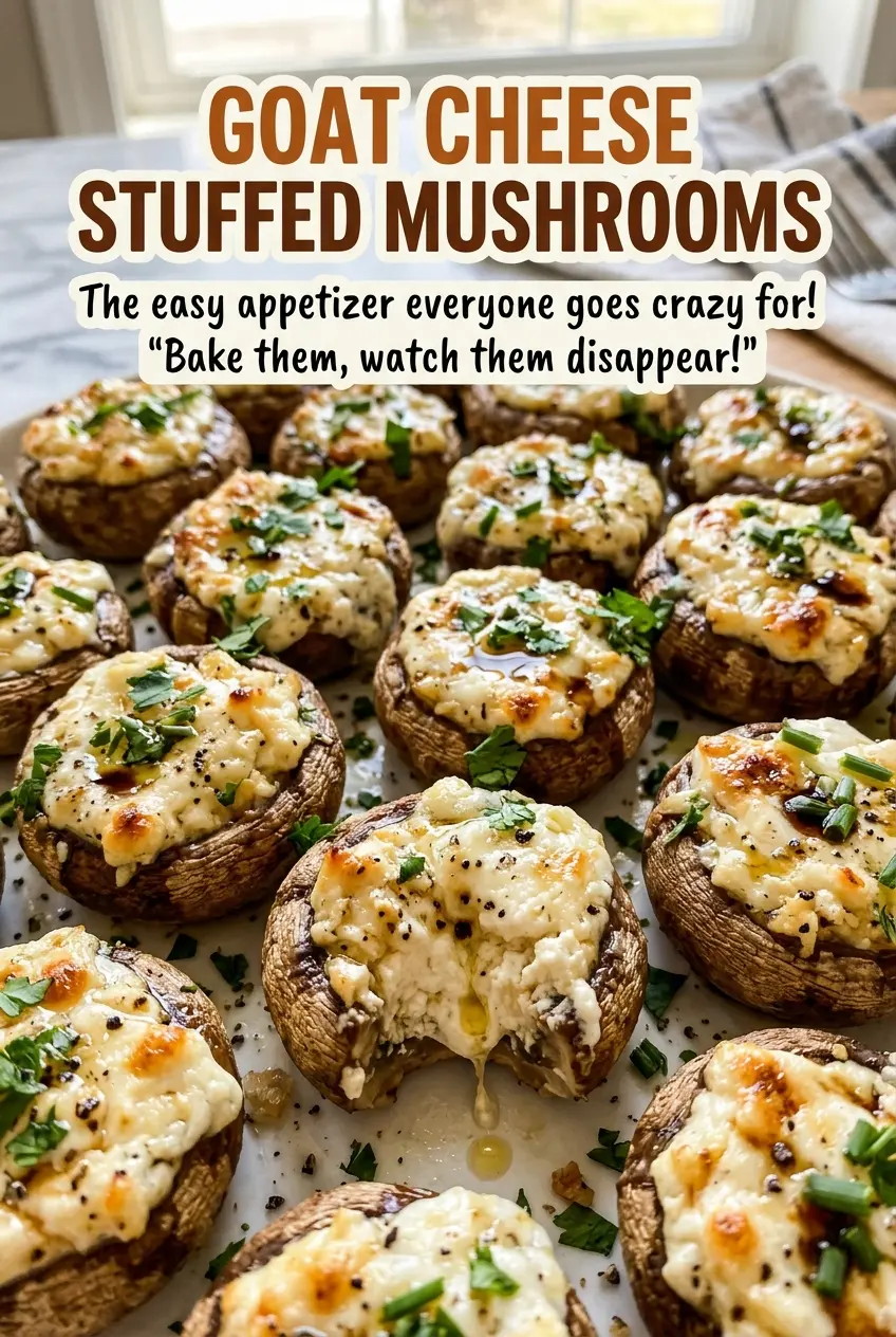 Define Topping Goat Cheese Stuffed Mushrooms with Panko Topping