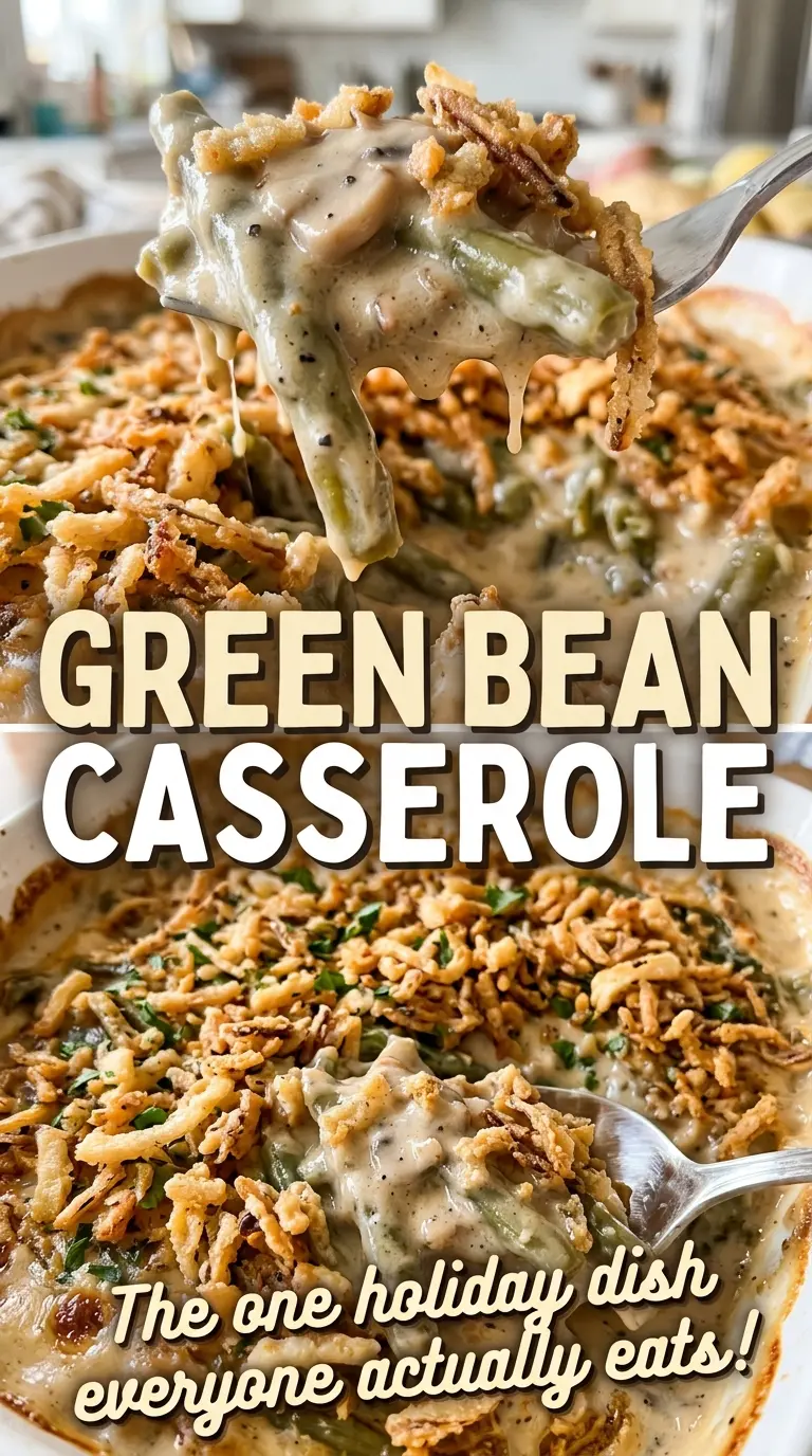 Green Bean Casserole creamy crispy golden