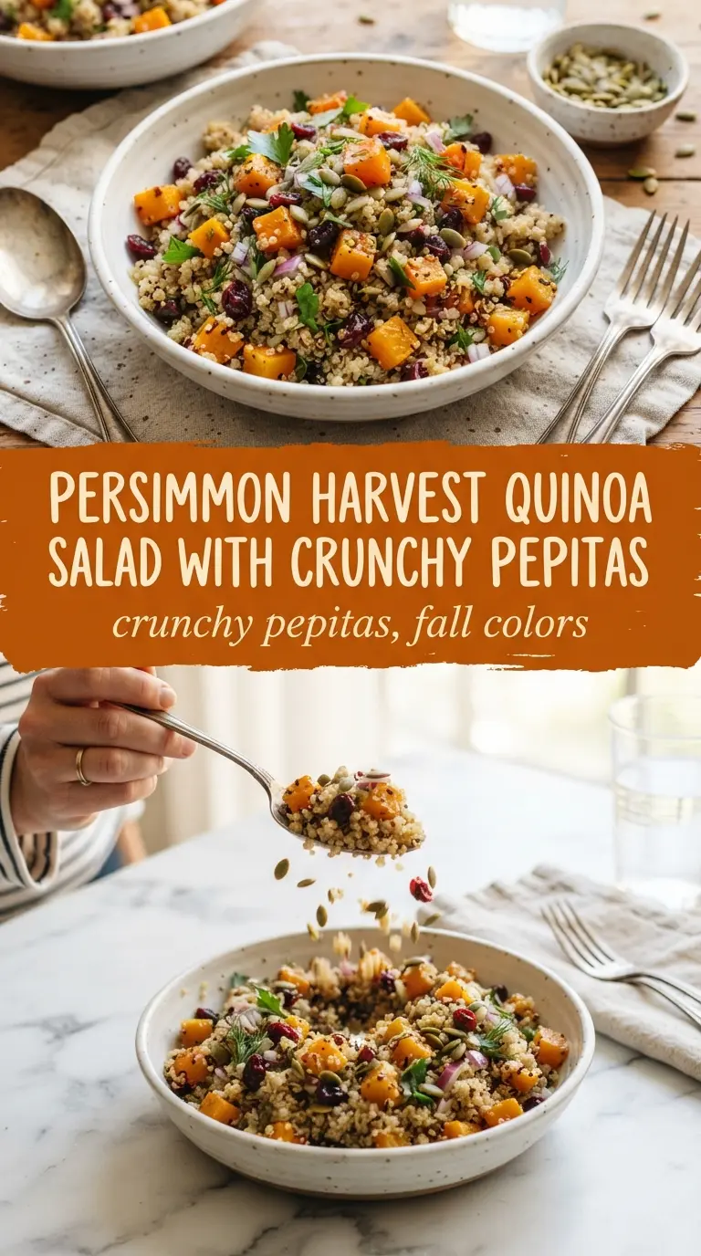Harvest Quinoa Salad with roasted squash, crisp apple, and crunchy pepitas